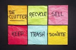 declutter concept on sticky notes