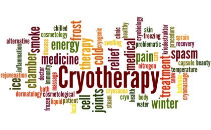 Cryotherapy, word cloud concept